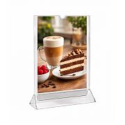Подставка под меню MENU HOLDER с треугольным основанием — это настольная подставка для меню, рекламных материалов или информационных листовок